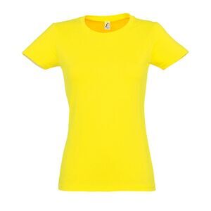 SOLS Womens/Ladies Imperial Heavy Short Sleeve Tee / Lemon